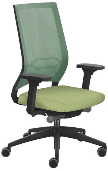 sedus Bürostuhl se:quaterback 2 membran, QB-125/204 Stoff grün, Gestell schwarz
