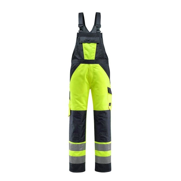 MASCOT® unisex Warnschutz-Latzhose Gosford gelb, schwarzblau Größe 110