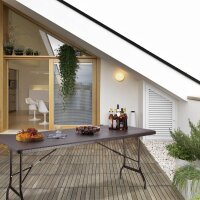 relaxdays Gartentisch BASTIAN braun rechteckig 178,0 x 74,0 x 72,0 cm