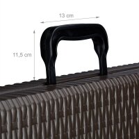 relaxdays Gartentisch BASTIAN braun rechteckig 178,0 x 74,0 x 72,0 cm