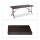 relaxdays Gartentisch BASTIAN braun rechteckig 178,0 x 74,0 x 72,0 cm