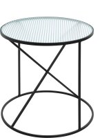 HAKU Möbel Beistelltisch Sicherheitsglas schwarz 50,0 x 50,0 x 50,0 cm