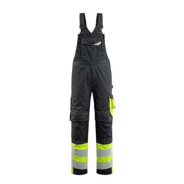 MASCOT® unisex Warnschutz-Latzhose Sunderland schwarz, gelb Größe 29