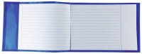HERMA Heftumschlag PLUS quer transparent blau Kunststoff DIN A5 quer