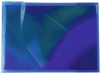 HERMA Heftumschlag PLUS quer transparent blau Kunststoff DIN A5 quer