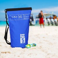 relaxdays Dry Bag Ocean Pack LKW-Plane blau 5,0 l