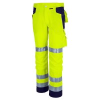 QUALITEX® unisex Warnschutzhose gelb, marine...