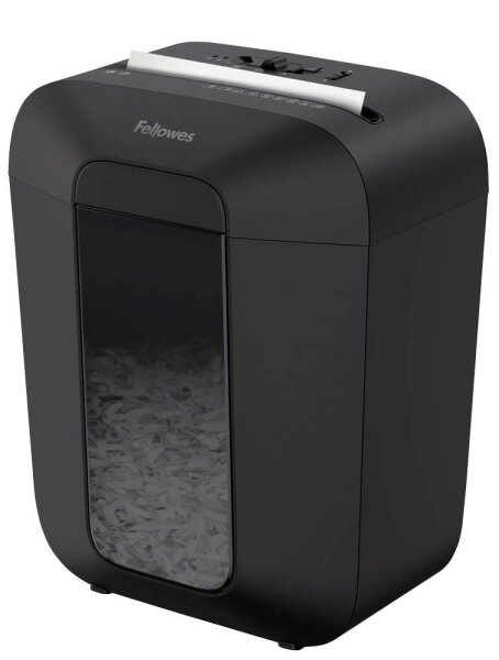Fellowes Powershred LX50 Aktenvernichter mit Partikelschnitt P-4, 4 x 37 mm, bis 9 Blatt, schwarz