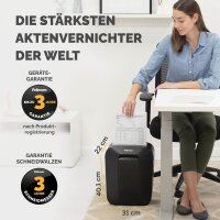 Fellowes Powershred LX50 Aktenvernichter mit Partikelschnitt P-4, 4 x 37 mm, bis 9 Blatt, schwarz