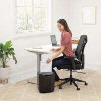 Fellowes Powershred LX50 Aktenvernichter mit Partikelschnitt P-4, 4 x 37 mm, bis 9 Blatt, schwarz