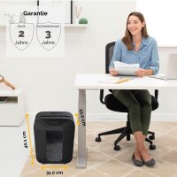 Fellowes Powershred LX50 Aktenvernichter mit Partikelschnitt P-4, 4 x 37 mm, bis 9 Blatt, schwarz