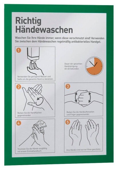 DURABLE Magnetrahmen selbstklebend DURAFRAME® grün A4, 2 St.