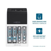 ANSMANN Comfort Plus Akku-Ladegerät inkl. Akkus