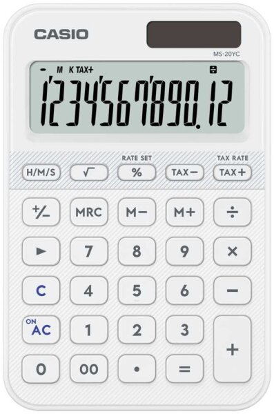 CASIO MS-20YC-WE Taschenrechner weiß