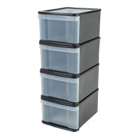 IRIS Ohyama Aufbewahrungsbox 11,0 l transparent, schwarz...