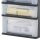 IRIS Ohyama Aufbewahrungsbox 2x 4,0 + 1x 7,0 l transparent, schwarz 26,0 x 35,5 x 29,5 cm, 1 St.