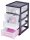 IRIS Ohyama Aufbewahrungsbox 4x 7,0 l transparent, schwarz 26,0 x 35,5 x 49,0 cm, 1 St.