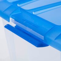 IRIS Ohyama Clear NTB Aufbewahrungsbox 60,0 l transparent, blau 39,5 x 57,5 x 36,5 cm, 1 St.