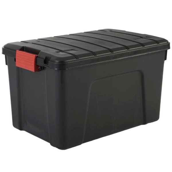 IRIS Ohyama Multi Aufbewahrungsbox 60,0 l schwarz, rot 39,5 x 59,0 x 35,5 cm, 1 St.