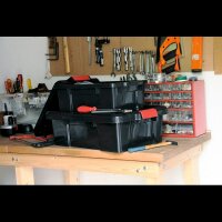 IRIS Ohyama DIY SK-210 Aufbewahrungsbox 21,0 l schwarz, grau, rot 29,7 x 46,0 x 25,7 cm, 1 St.