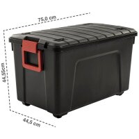 IRIS Ohyama Multi Aufbewahrungsbox 110,0 l schwarz, rot...