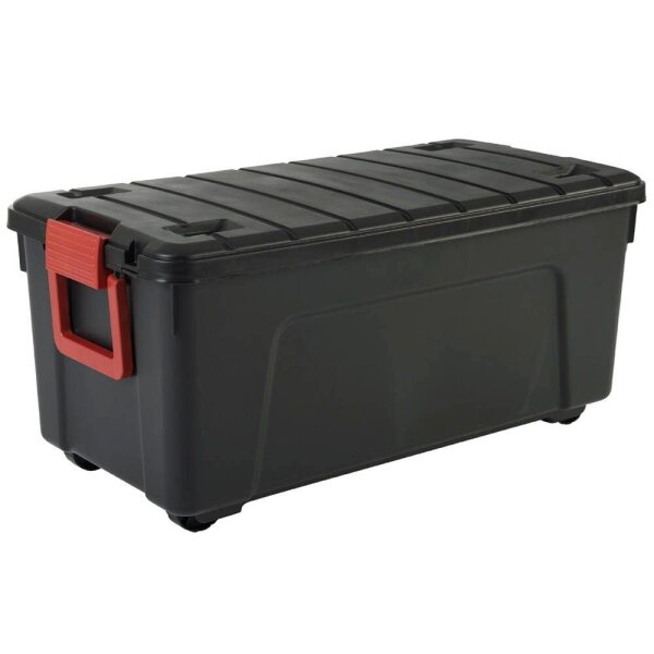 IRIS Ohyama Multi Aufbewahrungsbox 75,0 l schwarz, rot 39,5 x 78,0 x 35,0 cm, 1 St.