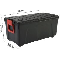 IRIS Ohyama Multi Aufbewahrungsbox 75,0 l schwarz, rot...