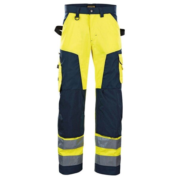 BLAKLÄDER® Herren Warnschutzhose 1566 gelb, marine Größe 60