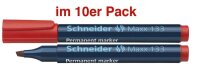 Schneider Maxx 133 Permanentmarker rot 1,0 - 4,0 mm, 10 St.
