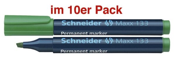 Schneider Maxx 133 Permanentmarker grün 1,0 - 4,0 mm, 10 St.