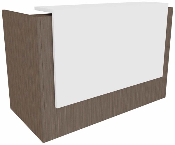 Quadrifoglio Empfangstheke gerade, eukalyptus, weiß 166,0 x 88,0 x 113,0 cm