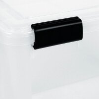 IRIS Ohyama Water Proof Aufbewahrungsboxen 2x 50,0 l transparent, schwarz 39,0 x 59,0 x 29,0 cm, 2 St.