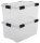 IRIS Ohyama Water Proof Aufbewahrungsboxen 2x 50,0 l transparent, schwarz 39,0 x 59,0 x 29,0 cm, 2 St.