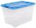 IRIS Ohyama Clear NTB Aufbewahrungsboxen 3x 60,0 l transparent, blau 39,5 x 57,5 x 52,5 cm, 3 St.