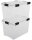 IRIS Ohyama Water Proof Aufbewahrungsboxen 2x 70,0 l transparent, schwarz 39,0 x 59,0 x 44,0 cm, 2 St.