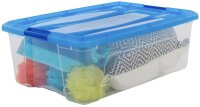 IRIS Ohyama Clear NTB Aufbewahrungsboxen 3x 30,0 l transparent, blau 39,5 x 57,5 x 29,5 cm, 3 St.