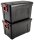 IRIS Ohyama Multi Aufbewahrungsbox 2x 110,0 l schwarz, rot 44,5 x 75,0 x 66,0 cm, 2 St.