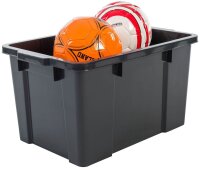3 IRIS Ohyama DIY SK-210 Aufbewahrungsboxen 3x 21,0 l schwarz, grau, rot 29,7 x