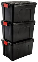 IRIS Ohyama Multi Aufbewahrungsboxen 3x 60,0 l schwarz,...