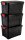 IRIS Ohyama Multi Aufbewahrungsboxen 3x 60,0 l schwarz, rot 39,5 x 59,0 x 54,0 cm, 3 St.