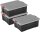 3 IRIS Ohyama DIY SK-430 Aufbewahrungsboxen 3x 43,0 l schwarz, grau, rot 44,6 x
