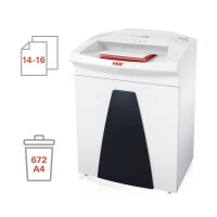 HSM Securio B26 - externer autom. Öler Aktenvernichter mit Partikelschnitt P-4, 4,5 x 30 mm, bis 16 Blatt, weiß