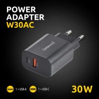 Intenso W30AC Ladeadapter schwarz, 30 Watt