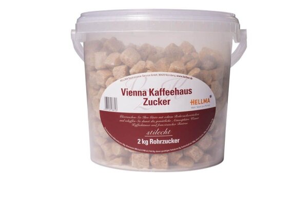 HELLMA  Rohrzucker Würfelzucker, 2x 2,0 kg