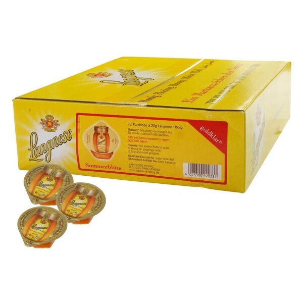 Langnese  Sommerblütenhonig goldklar, 72x 20,0 g
