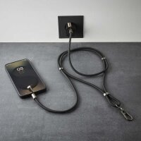 Intenso Charging Lanyard Handykette Ladekabel schwarz, Kabellänge: 1,65 m, 60 Watt