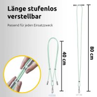 Intenso Charging Lanyard Handykette Ladekabel grün, Kabellänge: 1,65 m, 60 Watt