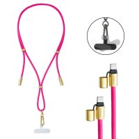 Intenso Charging Lanyard Handykette Ladekabel neon pink,...