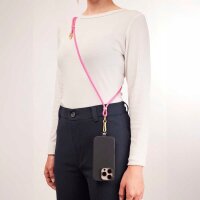 Intenso Charging Lanyard Handykette Ladekabel neon pink, Kabellänge: 1,65 m, 60 Watt