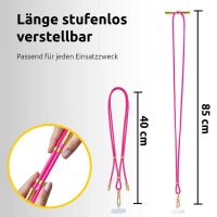 Intenso Charging Lanyard Handykette Ladekabel neon pink, Kabellänge: 1,65 m, 60 Watt